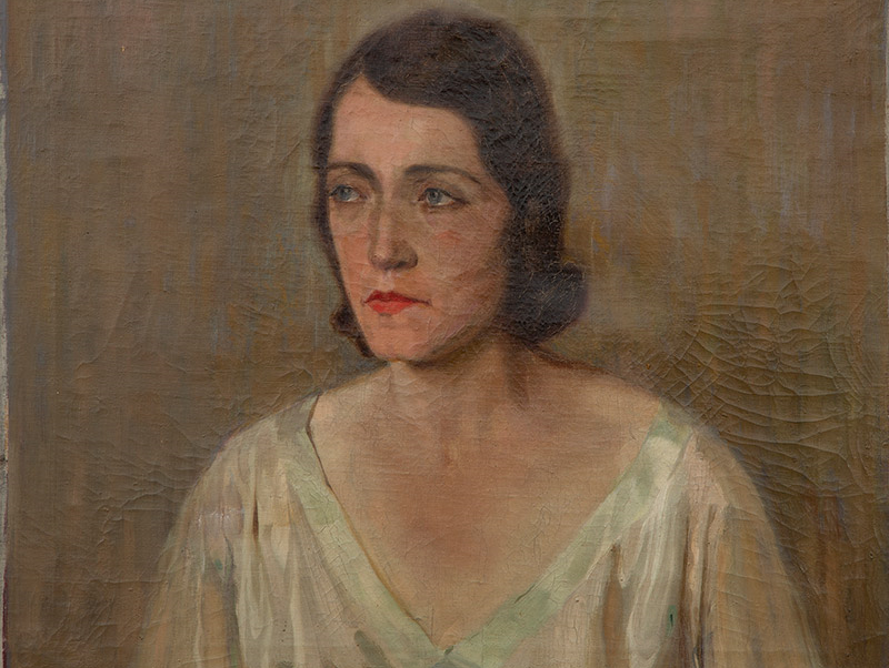Peter Dimiter Hristoff, "Viktorya Hristova Portresi", yak. c. 1940, Keten üzerine yağlıboya
